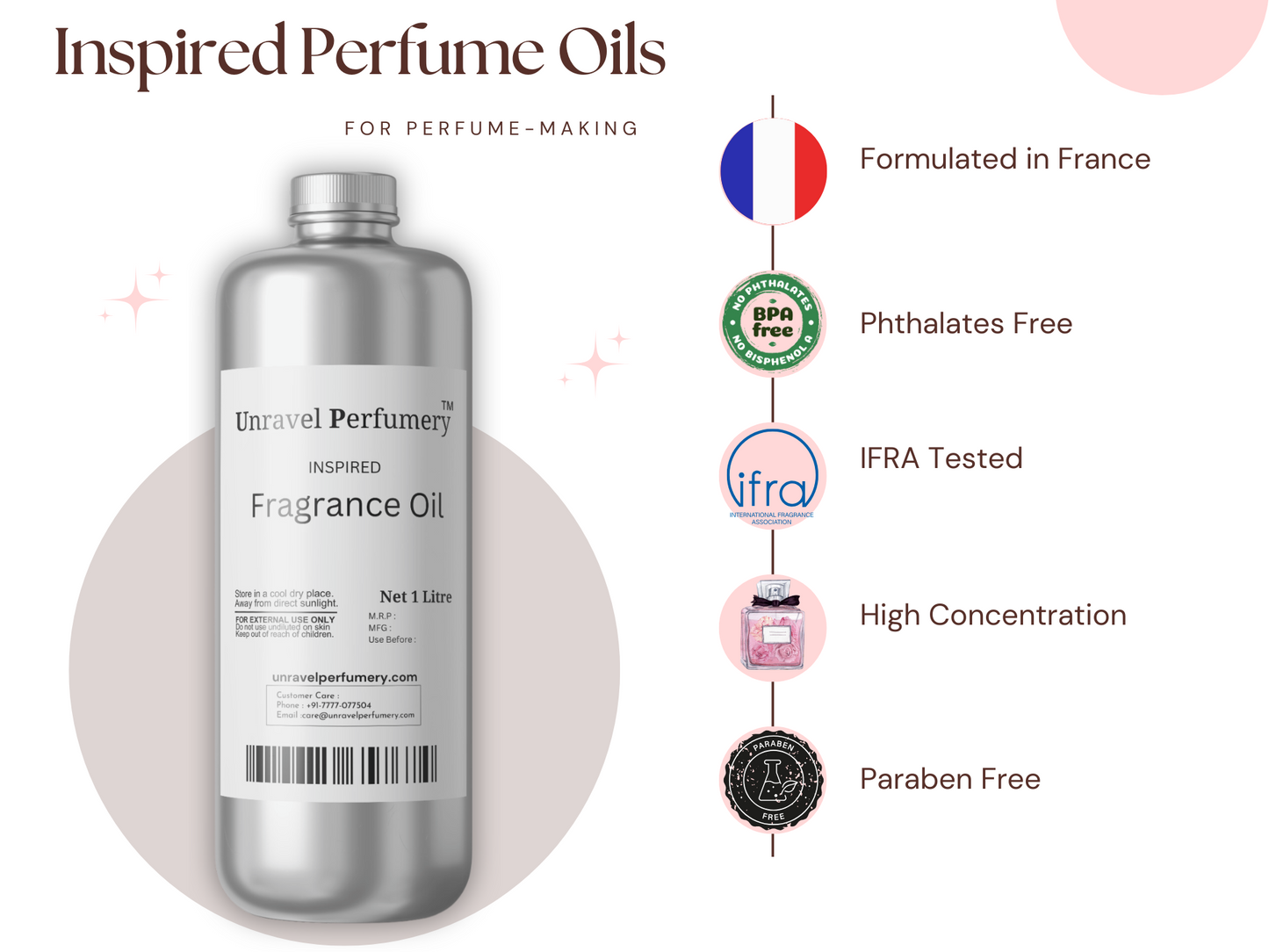 8 ml Clear Glass Roll on bottle With Plastic roller on And Black Cap For Essential Oils | Perfumes | Lip Balms | Refillable | Reusable | Leakproof Bottle