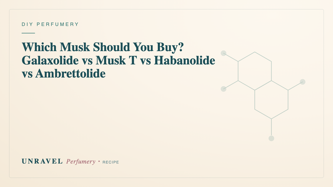 Which Musk Should You Buy? Galaxolide vs Musk T vs Habanolide vs Ambrettolide — Unravel Perfumery