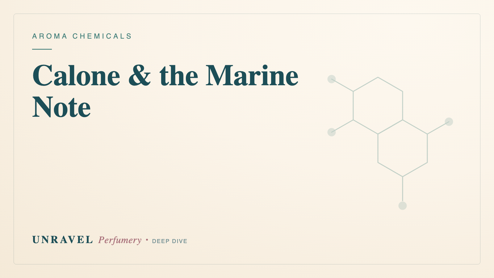 Calone & the Marine Note: How Perfumers Bottled the Smell of the Sea