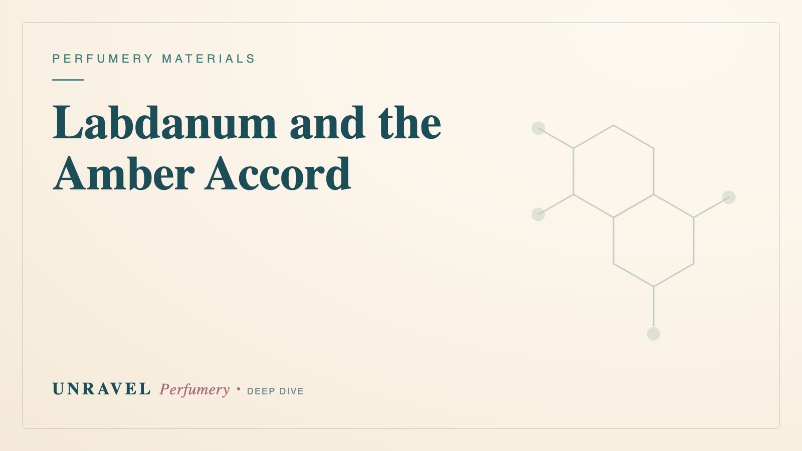 Labdanum and the Amber Accord: Building Perfumery's Golden Warmth
