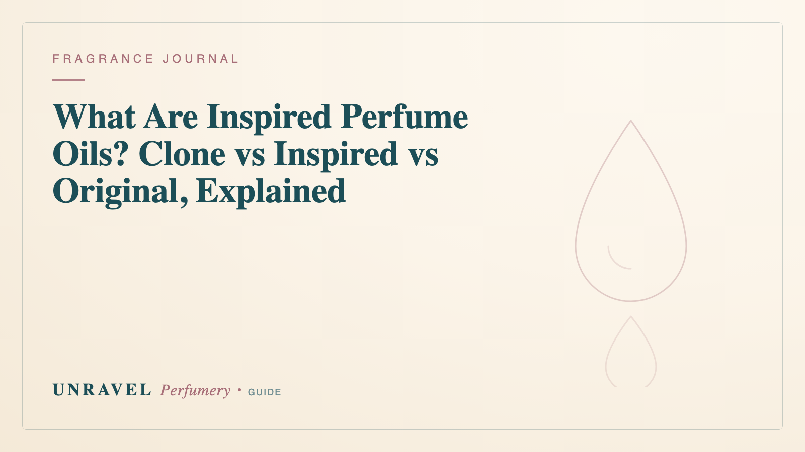 What Are Inspired Perfume Oils? Clone vs Inspired vs Original, Explained