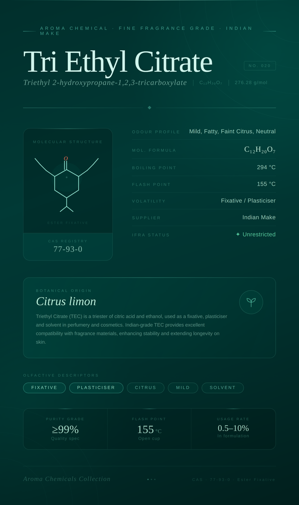 Tri Ethyl Citrate (TEC) Indian Make