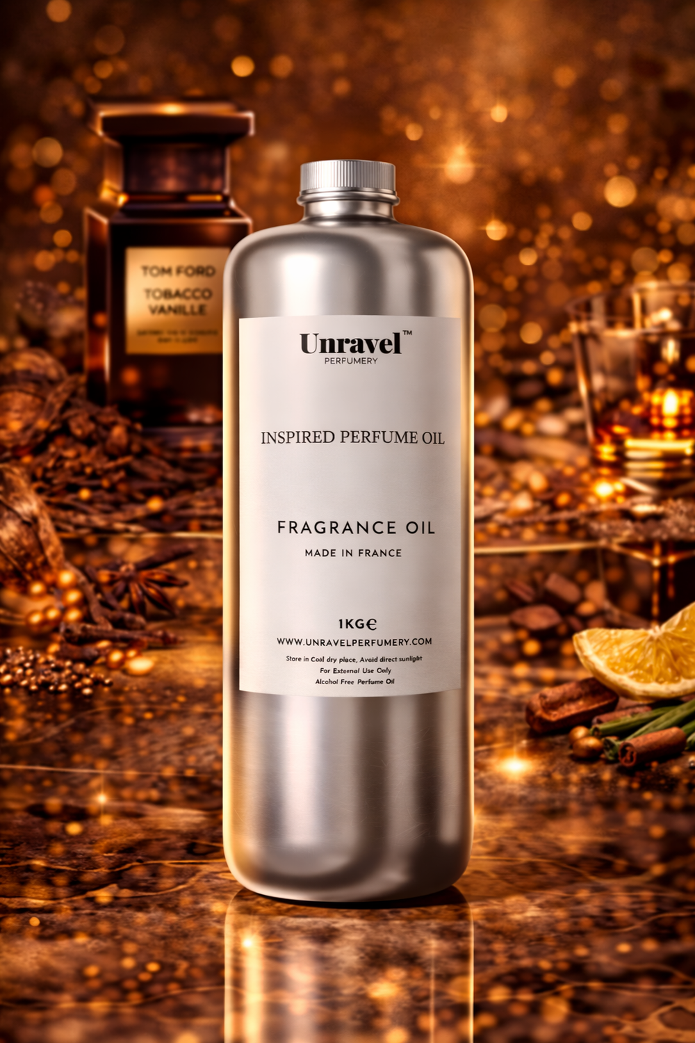 Tom Ford Tobacco Vanille Inspired Perfume Oil | Comparable to Tom Ford Tobacco Vanille | Premium Perfume Oil for Perfumery & Cosmetics